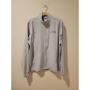 Vuori Men's Venture Track Jacket Full Zip Size L V536 Athleisure Gray Logo